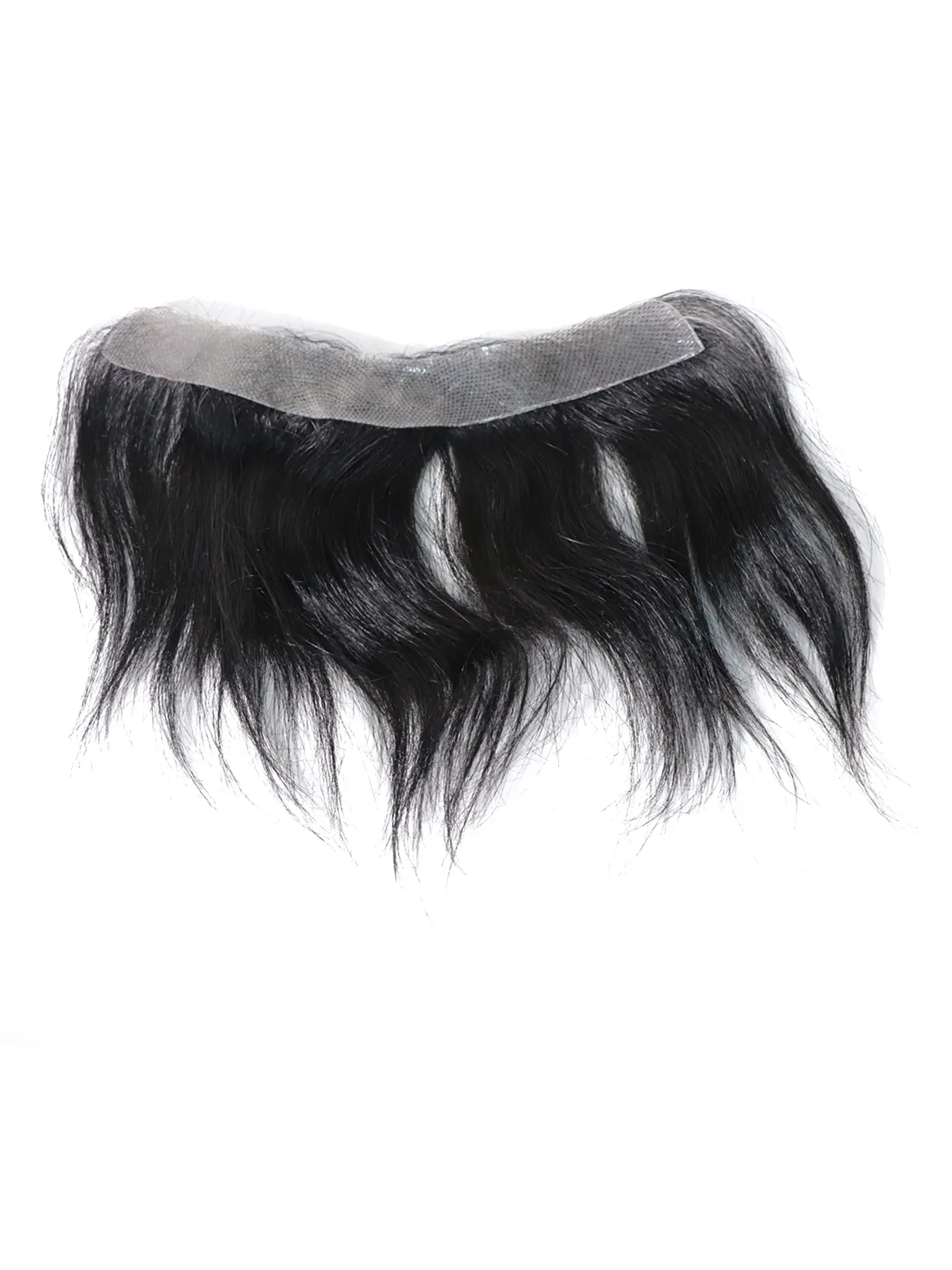 1/2/3pcs Men'S Realistic Frontal Hairline Hairpiece, PU Toupee with Natural Look Invisible Forehead Hair Patch,Black 6-Inch Straight Soft Human Hair, 100% Human Hair Replacement Toupee Hairpiece Perfect for Father'S Day or Everyday Use Human Hair Toppers