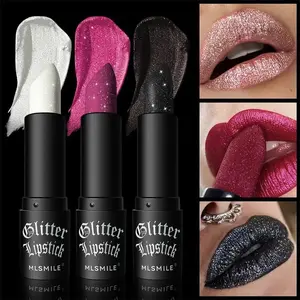 Glitter Lipstick Waterproof Lasting Moisturizing Matte Non-stick Cup Pearlescent Diamond Lip Tint Red Sexy Lips Makeup Cosmetics Gloss Lipgloss Glossy Lip Care Moisture Hydrate Moisturizer Moisturize