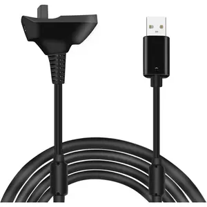 6Ft Charging Cable for Xbox 360, Wireless Controller USB Charging Cable Compatible with Microsoft Xbox360 / xBox 360 Slim Wireless Game Controllers