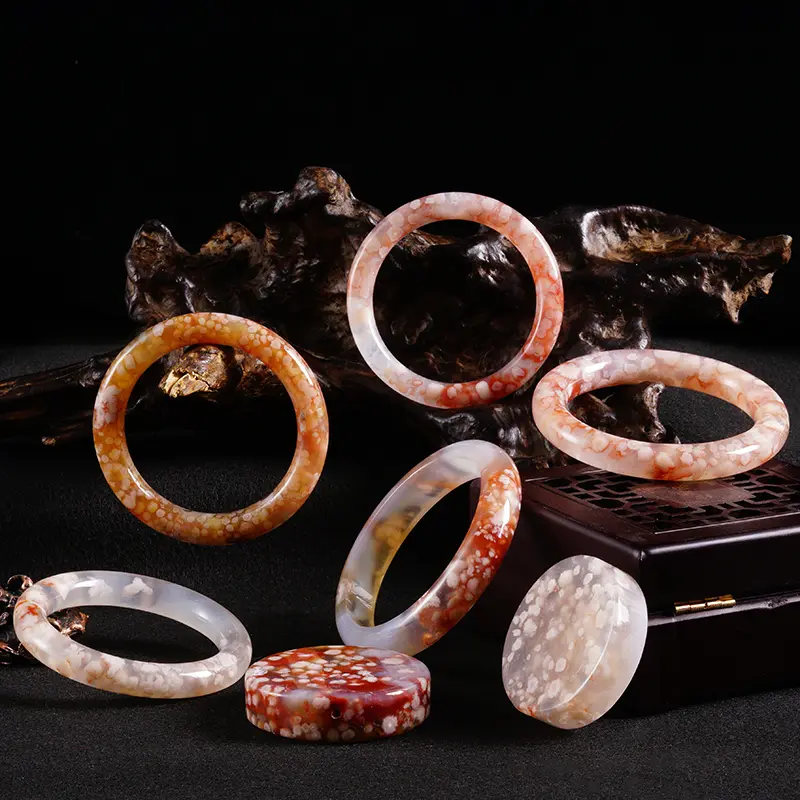 Non-Natural Sakura Agate Bracelet - Exclusive Live Stream Link Accessory for Jewelry Collections