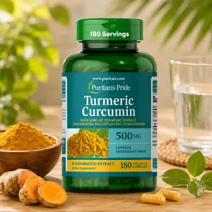 Turmeric Curcumin 500mg, Standardized to 95% Curcuminoids, Antioxidant Health Support, 180 Rapid Release Capsules