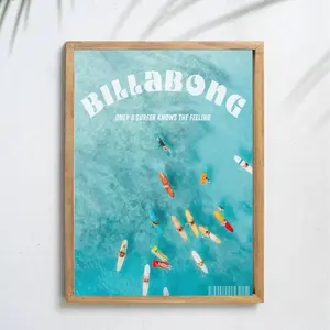 Artistic Vintage Billabong Surf Graphic Print Poster - Home Wall Decor for Room