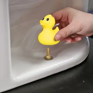 [Cute Duck Toilet Bolt] Yellow Rust-Proof Cute Duck-Shaped Toilet Bolt Cover | Durable Plastic Bathroom Decor And Accessories, Easy Replacement for Modern Toilets, Playful Design
