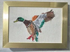 Gorgeous Mallard Duck Machine Embroidered with Your Choice of Frame! Unique  Charm Tabletop Decor for Home or Office! Other Designs and Breeds Available! Desktop Decoration Signs