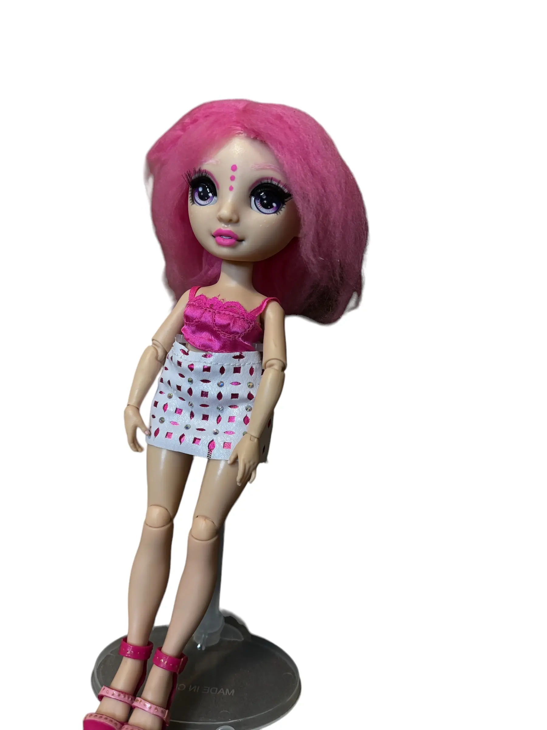 Pink Ooak Doll, Unique Decorative Gift -