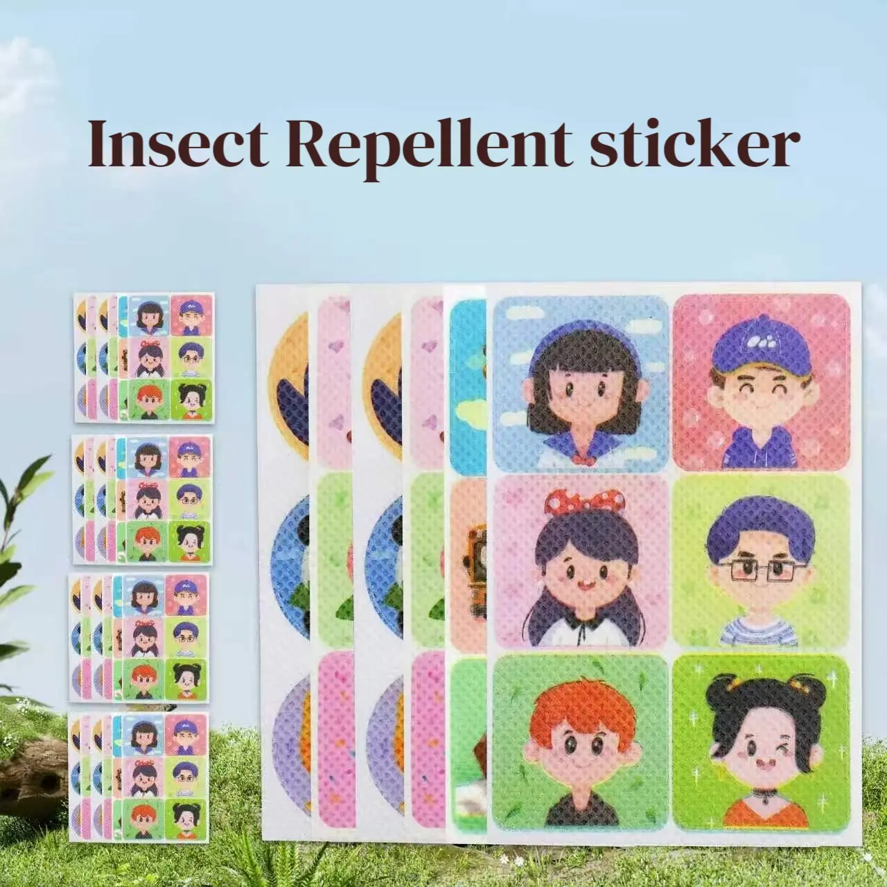 Cute Animal Anti-Mosquito Bug Repellent Sticker for Clothes, Backpacks, Chairs - Sealed Storage Preserves Effectiveness