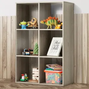 CAPHAUS 11-Inch Cube Storage Organizer Shelf w/ Back, with Exterior Edge, Room Storage Shelves Divider, Bookcase,6-Cube / 8-Cube / 9-Cube