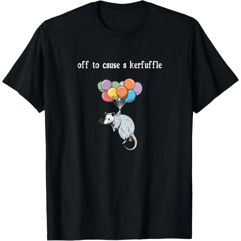 Unisex 100% Premium Cotton Short-Sleeve Print Tee, Comfortable Fit, Vibrant Funny Opossum Graphic, Casual Day Wear Sports & Outdoor Top for Weird Animal Lovers