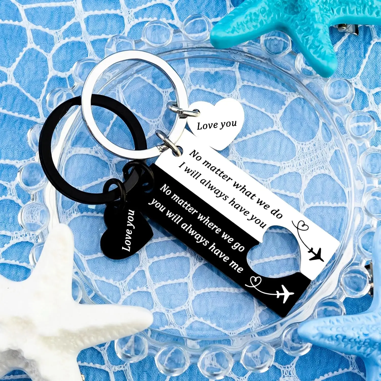 Couple Gifts Matching Keychains Long Distance Relationship Gifts for Girlfriend Boyfriend Gift for Him and Her Birthday Gift for Bf Gf Anniversary Christmas Valentines Presents for Wife Husband