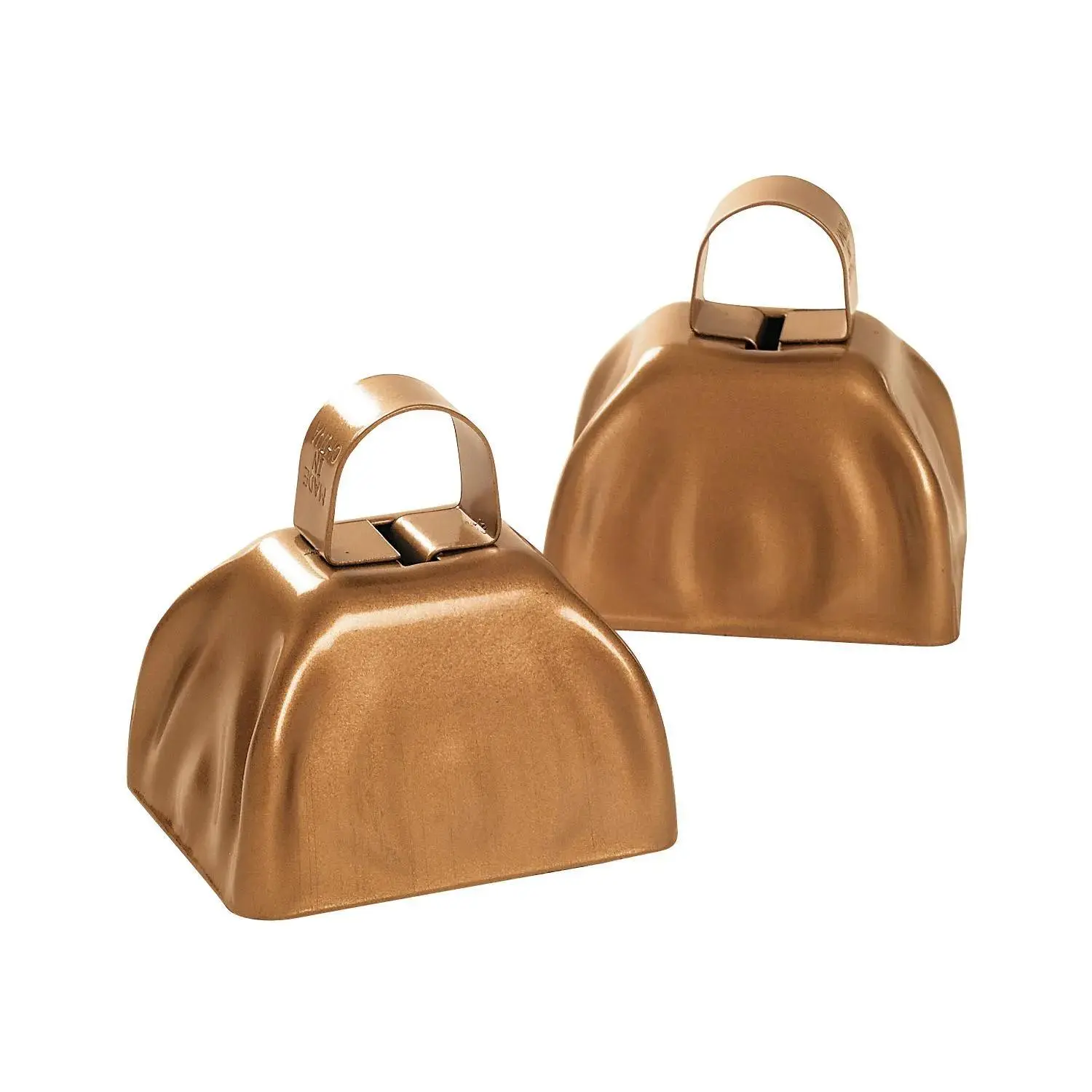 Metallic Goldtone Cowbells - 12 Pc.