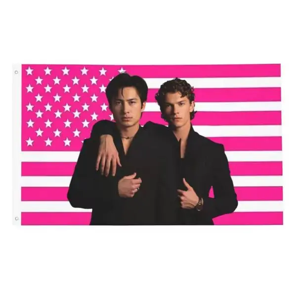 Shane Hollander Heated Rivalry Double-Sided Polyester Tapestry - Modern Geometric Cloth Banner, Indoor-Outdoor Hockey Home Decor Flag by Summerwins, Light, Linen