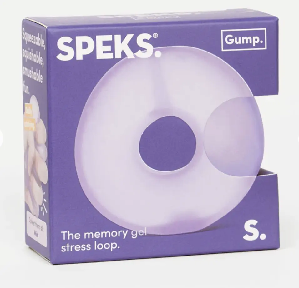 SPEKS Donut-Shaped Fidget Toy - Translucent Purple, Soft, Satisfying Squish, Compact Anxiety Relief Toy for 12 Years Above squishy stress, Squishies Toys, Velvet-Like