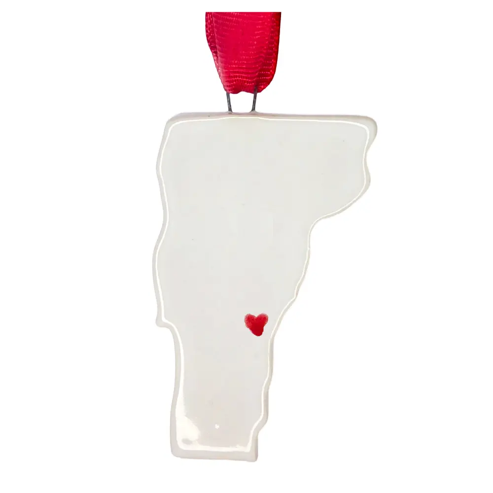 Vermont Handcrafted Custom Ceramic Christmas Ornament