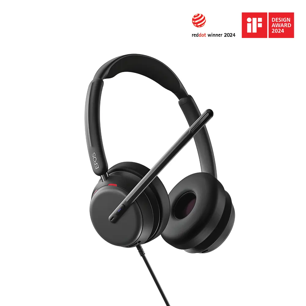 EPOS IMPACT 860T ANC Electronic Wired Headphone - Microsoft Teams Certified, Double-Sided, Noise Cancellation Audio Headset (Black)