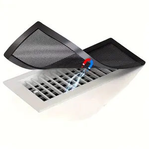 Magnetic Vent Covers for Home Use, Draft Stopper, 4x10 Inch PVC Mesh Grille, Dust & Debris Prevention, Pest Control, Ideal for Ceiling & Floor Vents