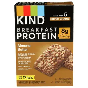 Kind  10.58 oz Breakfast Protein Almond Butter Bar, Gourmet