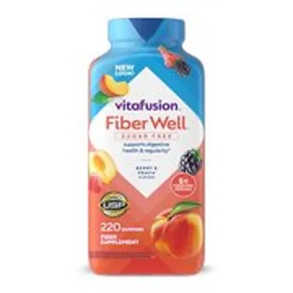 Vitafusion Fiber Well Gummy Vitamins, 220 ct (Berry & Peach Flavors)