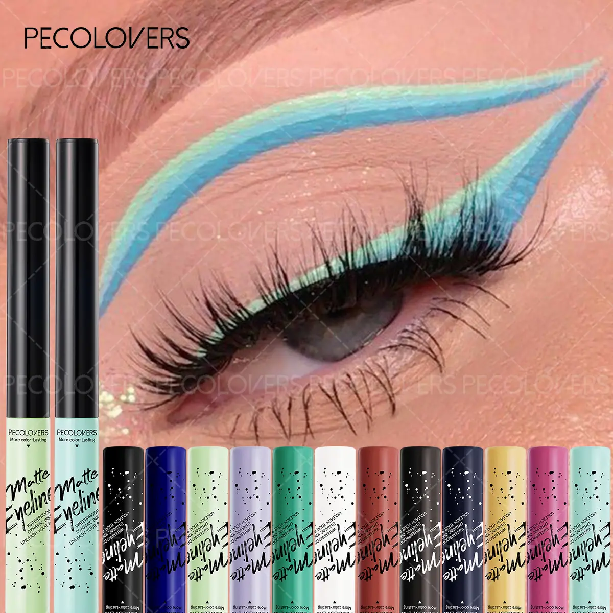 Waterproof Eyeliner Pen Quick-dry Permanent Stain-free Matte Smooth Ultra-fine Liquid Touch-up Eyeliner Cosmetics Longwear Eye Liner