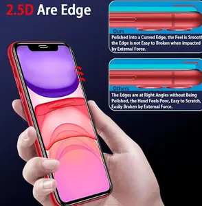 iPhone 11/XR Screen Protector Tempered Glass Accessory, 9H Hardness, High Definition, Anti-Fingerprint, Anti-Scratch, 3-Pack Screen Protector with 1 Easy Installation Frame, Bubble