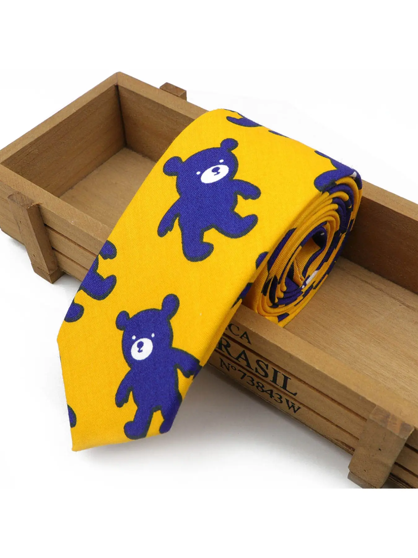 Men's Fashion Versatile Animal Print Tie, Soft Skin-Friendly Fabric, Dinosaur Flamingo Fish Dog Beetle Patterns, Wedding Party Daily Wear