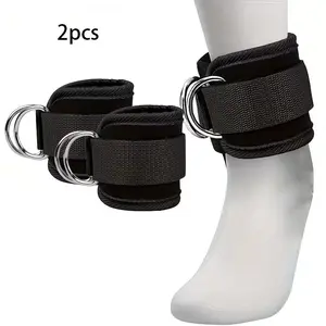 2pcs Comfortable Adjustable Ankle Straps, Strength Training Accessory for Cable Machines, Gym Workout Leg Strap, Glute Cuff, Ankle Cuffs for Glute Workouts, Foot Straps for Kickback