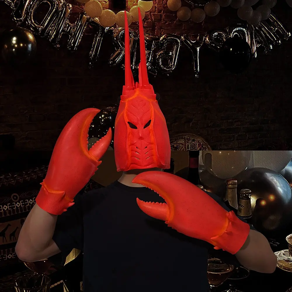 Creative Funny Lobster Gloves, Crab Claw Pliers Gloves, Prank Props, Halloween Costume Photography Props, Cosplay Party Supplies, Stage Performance Accessories, Masks, Pair of Lobster Gloves