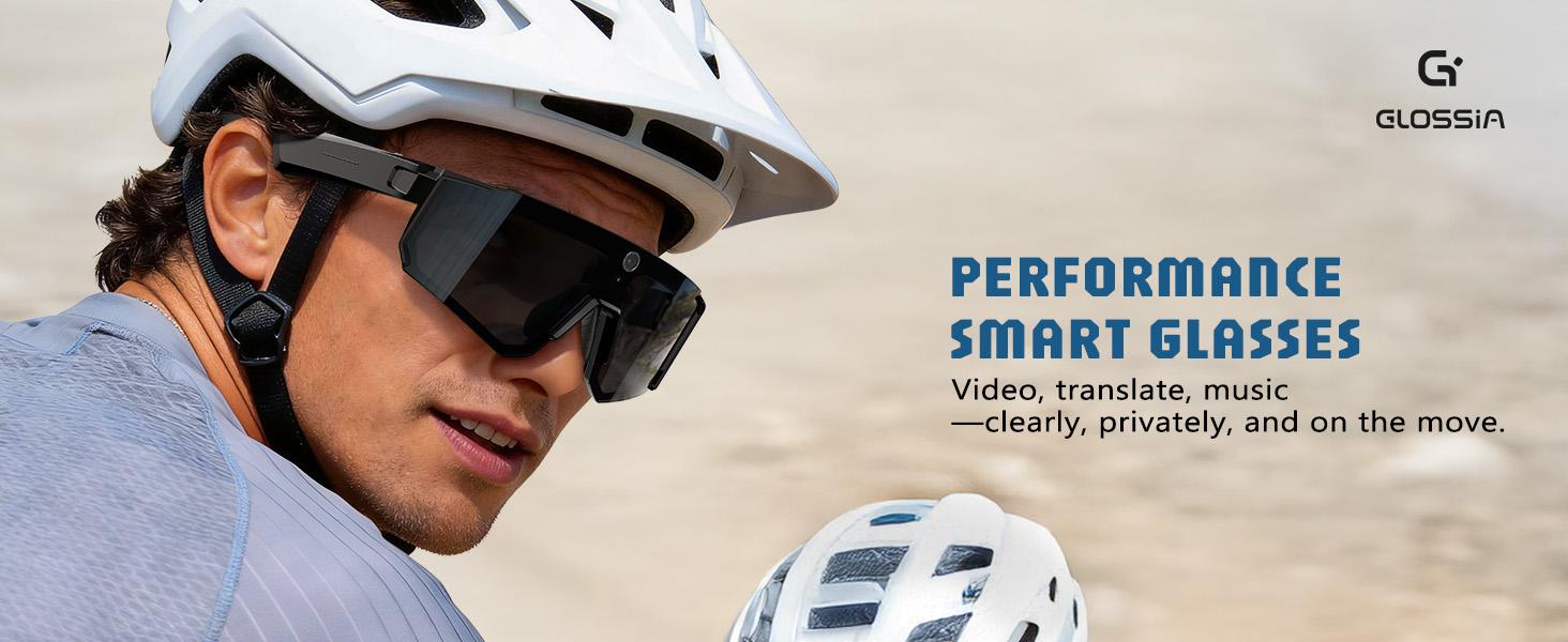 2026 AI Smart Glasses with 4K HD Camera for Men，Sport AI Camera with EIS+Gyro Stabilization, Polarized Lenses for Cycling, Dual-Mic Noise Cancelling, IP66 Weatherproof, 4GB RAM, AI Glasses with Chat GPT