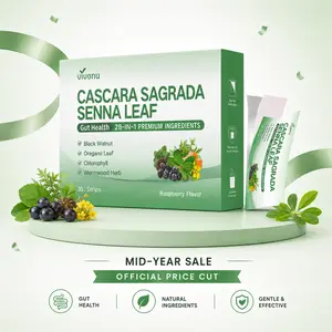 VivoNu SENNA LEAF Dissolve Strips Plant-Based Herbal Detox Support for Bloating & Regularity with Senna, Oregano Leaf, Black Walnut & Chlorophyll Pure Gut Detox SummerVibes
