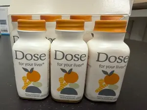 Dose For Your Liver 2 oz Organic Liquid Supplement Shots, Turmeric, Milk Thistle & Dandelion Root, 2,6,12 Pack