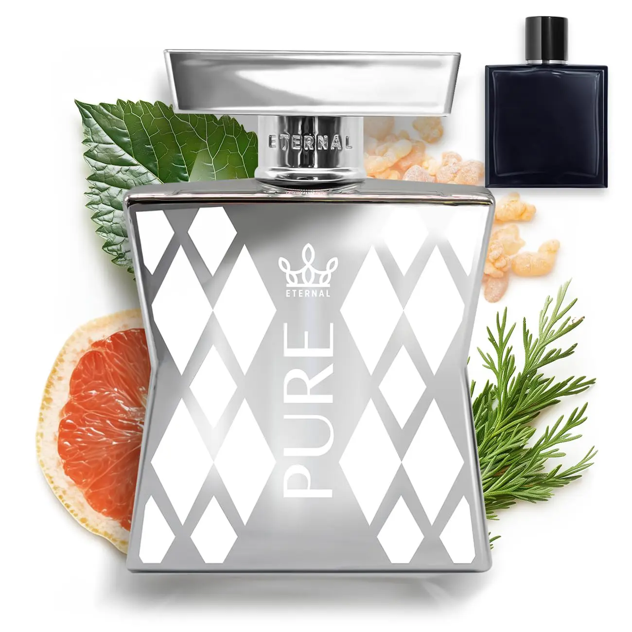 Eternal Pure - Inspired by Iconic Fresh Elegant Bleu Cologne - 3.4 oz (100ml) - Long-lasting - Vegan - Clean Ingredients - Cologne Spray for Men - 2000 sprays per bottle Fragrances Blue Woody Citrus Fragrance