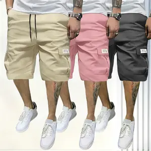 3-Pack Summer Men’s Cargo Shorts – Loose Casual Knee-Length Shorts for Outdoor Running & Fitness, Multi-Pocket Sports Shorts