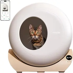 FurryTail Smart Self Cleaning Cat Litter Box with APP Control – Automatic Odor-Free Litter Box for Multiple Cats, Large Waste Bin & Spacious Design, Includes 40 Litter Bags