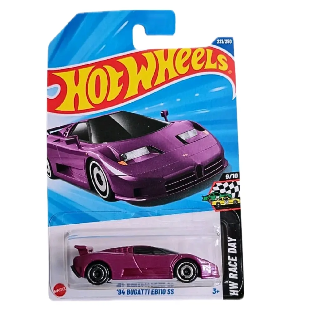Hot Wheels 2025 - '94 Bugatti EB110 SS Purple Diecast Vehicle, Luxury Car Diecast Toys, Collectibles, Model Cars for Enthusiasts