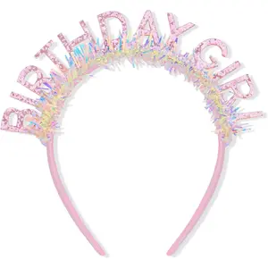 L-HDW122 Birthday Crown for Women and Girl, Happy Birthday Decorations Birthday Girl Tiara for Women Birthday Gift Masks Props