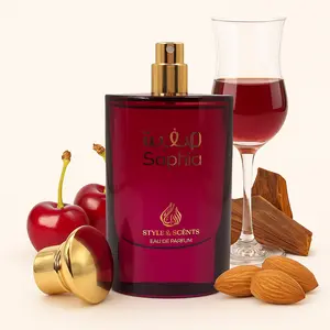 SAPHIA Eau De Parfum by Style & Scents – Luxurious Floral Gourmand Perfume for Women with Black Cherry, Rose, Almond, Vanilla & Cinnamon | 100ml, 20% Oil, 18-24 Hours  Sweet, Spicy & Seductive for Romantic Evenings – Made in UAE (MDO006)