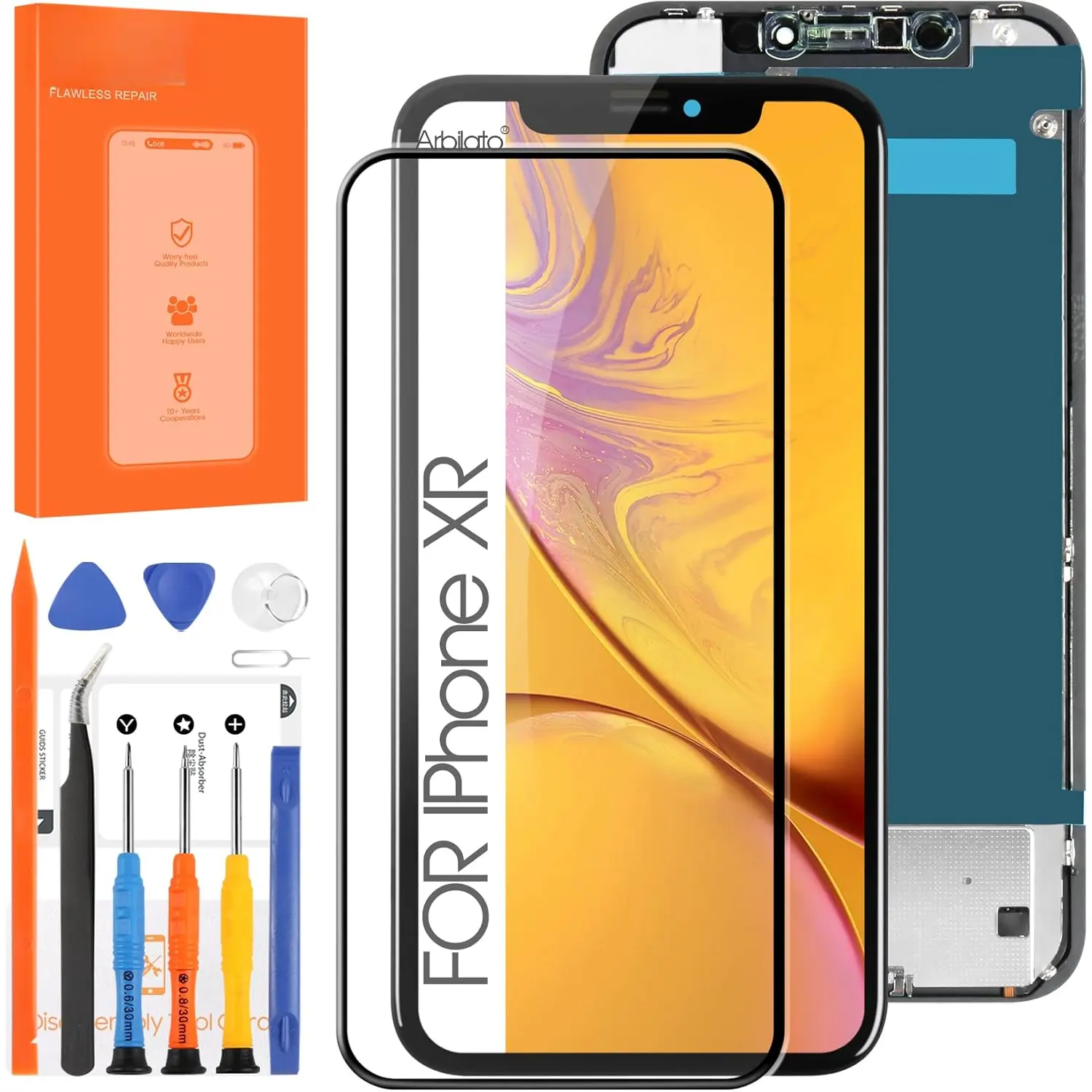 Incell Screen for iPhone XR Screen Replacement for iPhone A1984 LCD Screen A2106,A2105,A2018 Touch Display Digitizer Assembly Repair Parts(Black No Face ID)