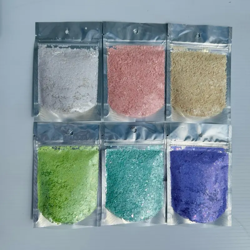 Pastel Glitter Bundle - Set of 6 Bags of Glitter - 2 Ounces Each - Includes Lime, Berry, Sand, Rosie Cheeks, Olaf, and Seafoam- Not Edible