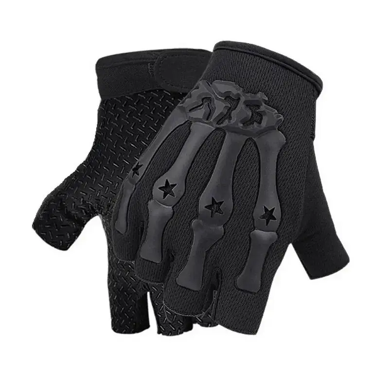 Half Finger Cycling Gloves, 1 Pair Engineered Non-slip Grip Breathable Snug Fit Control Tactile Feedback Keeping Hands Dry Gloves, Outdoor Sports Gloves for Motorcycle Cycling & Climbing & Hiking & Hunting