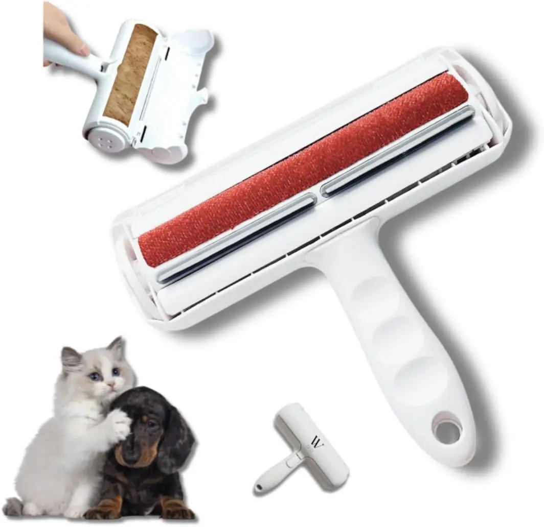 Pet Hair Remover Roller, Washable Lint Roller, Multi-surface Fur Removal Tool, Remove Loose Hair, Clean Removal, Pet Grooming Tools, Cat Fur Removal Tool, Fur Removal Tool chom chomp et roller Cat Hair Remover FurLift Tool Schticky Lint Roller for Pets