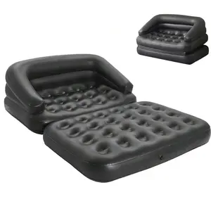 Inflatable Sofa Bed, Air Mattress, Lounge Chair Couch For Camping, 5-In-1, Full(Pump Not Included)