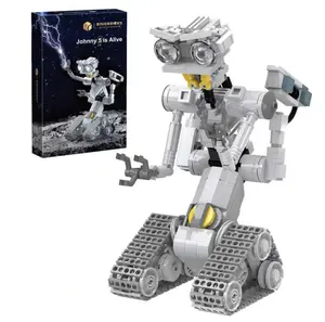 Famous movie characters,Johnny 5 Robot Short CircuiIt Building Toy Set, Multifunctional Mechanical Building Block Toy Model, Home Decorations, Perfect Thanksgiving, Birthday Gifts, children's and Collector's block toys, Halloween and Christmas gifts， Fun