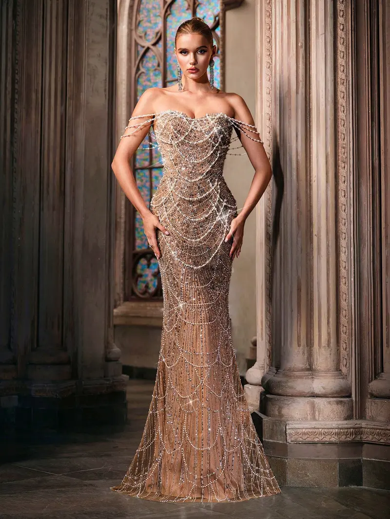 formal glamora dresses Romance Formal Dress Gold - US 8 main image 0