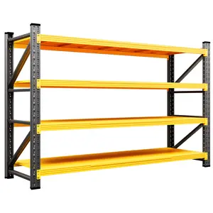 Yizosh Heavy-Duty 79" W 4-Tier Adjustable Steel Shelving Unit, Home Organizer, Storage Racks for Garage, Warehouse
