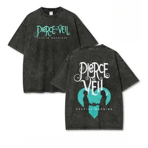 Pierce The Veil Vintage Washed Graphic T-Shirt – Unisex Fit Retro Rock Band Tee, Casual Short Sleeve Music Merch summerwins