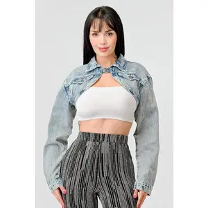 Denim Bolero Cropped Jacket