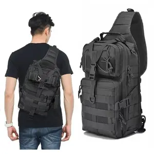 Waterproof Oxford Cloth Tactical Durable Chest Bag, Large Capacity Shoulder Bag, Camouflage Crossbody Backpack, Multifunctional Portable Bag for Outdoor Sports, Crossbody Bags