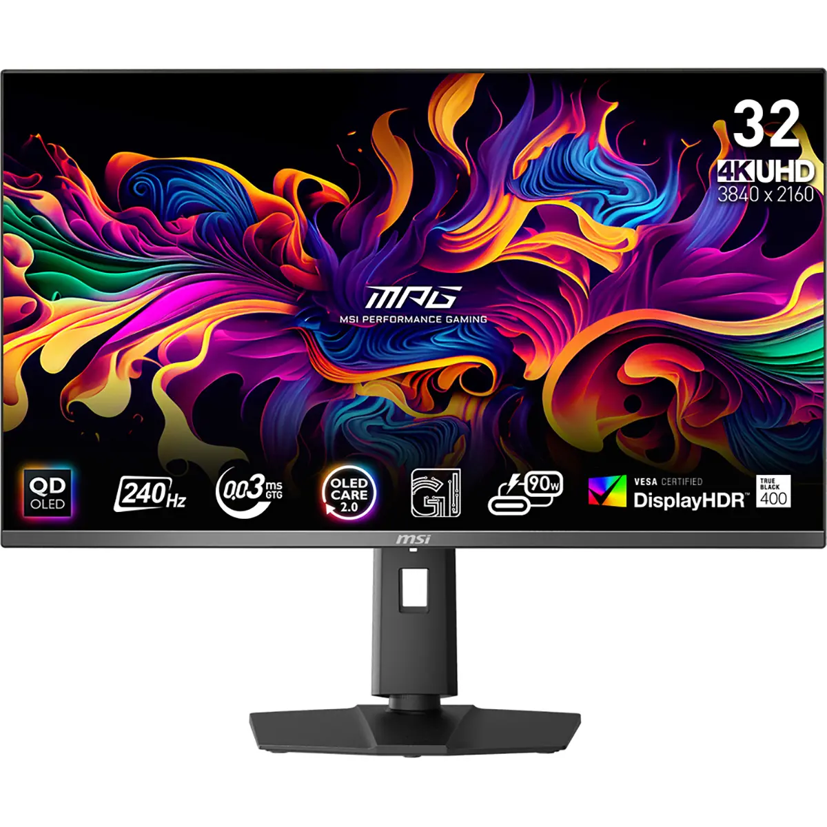 MSI MPG 321URX QD-OLED 31.5" 16:9 4K Ultra HD 240Hz OLED HDR Gaming Monitor, Metallic Black