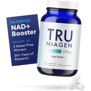 Patented Tru Niagen NAD+ 300mg Supplement Anti Aging Cell Regeneration Boost Cellular Energy Support Brain & Muscle Health 90 Servings