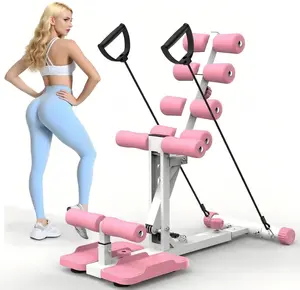 【SAVEYOUR】Deep Squat Machine for Women, Ab Machine for Home Gym, Adjustable Ab Trainer Bench for Full Body Workout, Sit Up Exercise Equipment for Abdominal