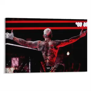 Charles Oliveira UFC-Inspired Combat Sports Artistic Canvas Wall Print, Wood Framed Home Decor - Bedroom, Bar Decoration Poster for Room